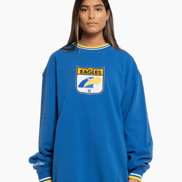 West Coast Eagles x Mitchell and Ness Applique Logo Crew (2024)