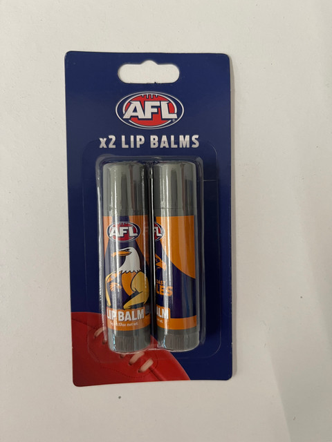 West Coast Eagles Lip Balm 2 Pack (2024)