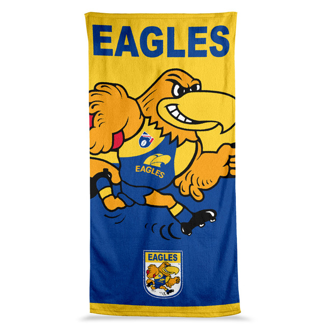 West Coast Eagles Jumbo Mascot Beach Towel (2025)