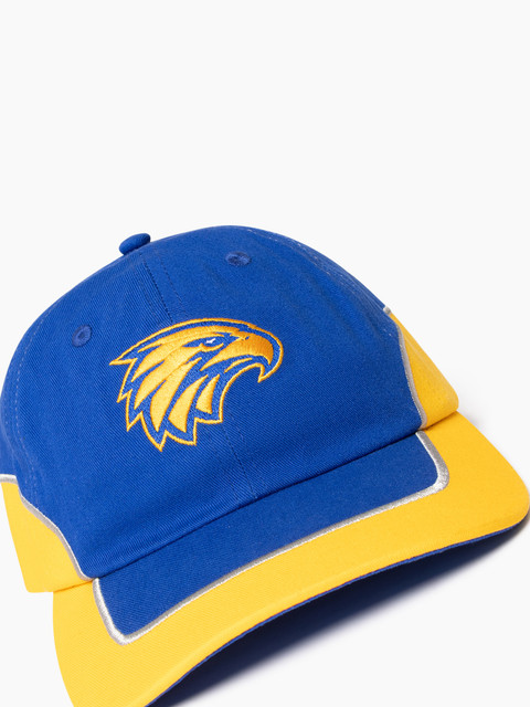 West Coast Eagles Adult Two Tone Crest Cap Royal/Gold (2026)