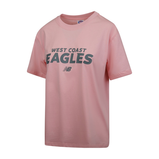 West Coast Eagles New Balance Women's Tee Pink (2026)