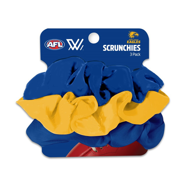 West Coast Eagles 3 Pack Scrunchies (2026)