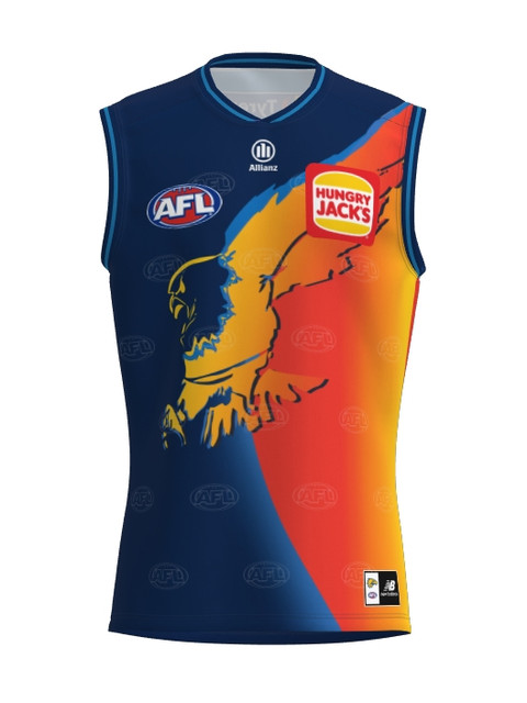 West Coast Eagles New Balance Youth Short Sleeve Gather Round Guernsey Ochre (2026) (Updating)