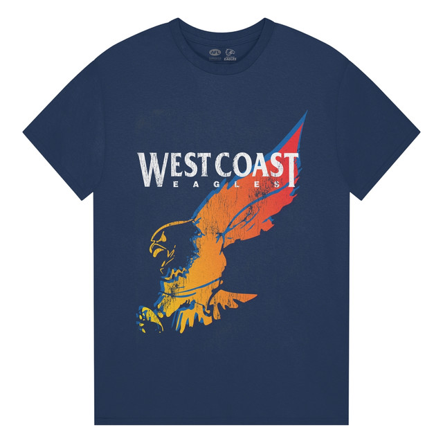 West Coast Eagles Adult Gather Round Cotton Tee Ochre (2026)