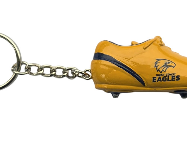 West Coast Eagles Boot Keyring Gold