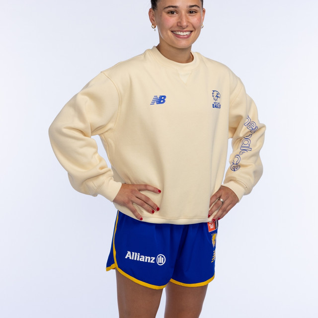 West Coast Eagles New Balance AFLW Women's Box Crew Cream (2026)