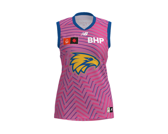 West Coast Eagles New Balance AFLW Women's Training Guernsey Pink (2026)