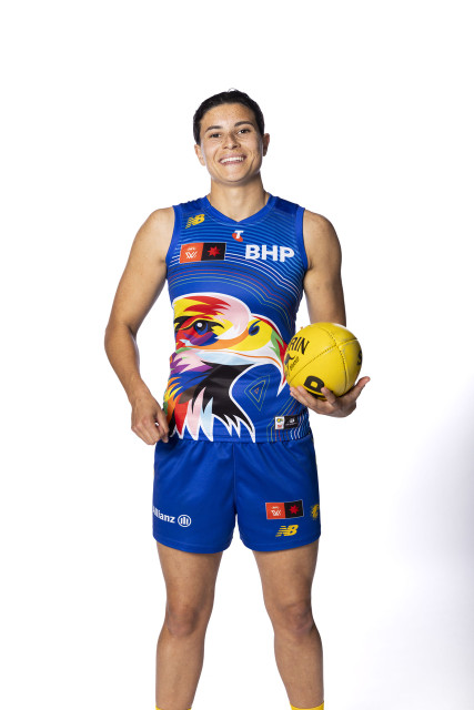 West Coast Eagles Youth New Balance AFLW Pride guernsey (2026)