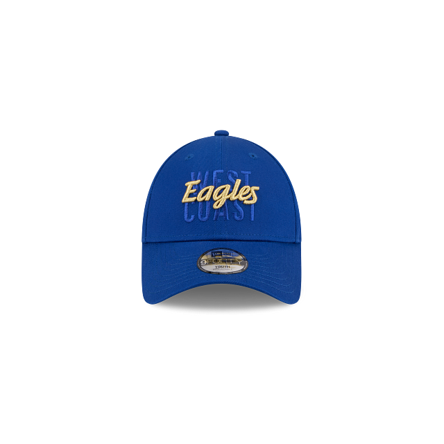 West Coast Eagles New Era Kids 940 Metallic Cap