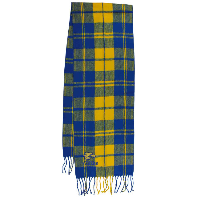 West Coast Eagles Tartan Scarf Gold/Royal