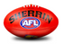West Coast Eagles Sherrin Size 5 Leather Football Red