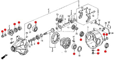 Civic wagon rear differential shop for sale