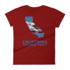 CNP California map women's short sleeve t-shirt