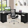 New L-Shaped Corner Computer Desk Writing Table Study Office w/ Drawers Storage