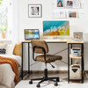 New  48' Home Office Table Reversible L Shaped Computer Desk Adjustable Shelf