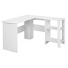 New  L-shaped Corner Computer Desk Home Office Writing Workstation w/ Storage Shelves