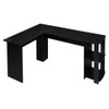 New Office L-Shaped Computer Desk Corner PC Laptop Gaming Table Home Bookshelves 53'