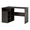 New L-Shaped Home Office Corner Computer Desk Study Table with Storage Shelf