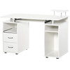 New PC Office Desk Furniture with Storage Cabinet and Two Cable Management Holes