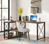New Reversible L-Shaped Study Writing Computer Desk with Storage Shelves Home Office