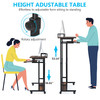 New Height Adjustable Computer Laptop Desk Rolling Standing Table for Sofa Bedside