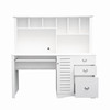 New Home Office Computer Desk with Hutch Work Study Table Storage Shelves Drawers - White