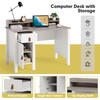 New Computer Desk Home Office Writing Workstation w/ Drawer & Hutch - White