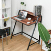 New 2 Tier Computer Desk PC Laptop Table Study Writing Home Office Workstation