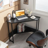 New Triangle Corner Computer Desk Workstation w/ USB Ports& Power Outlet for Office