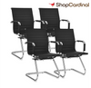 Costway Set of 4 Office Chairs Waiting Room Chairs for Reception Conference Area