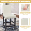 Off White set of 4 Stools Chairs Dining Room Counter Stools for Reception Conference Area