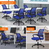 Smile Mart Adjustable Mid Back Mesh Swivel Office Chair with Armrests, Blue