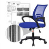 Smile Mart Adjustable Mid Back Mesh Swivel Office Chair with Armrests, Blue