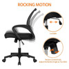 Smile Mart Adjustable Mid Back Mesh Swivel Office Chair with Armrests, Black