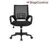 Smile Mart Adjustable Mid Back Mesh Swivel Office Chair with Armrests, Black