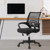 Smile Mart Adjustable Mid Back Mesh Swivel Office Chair with Armrests, Black