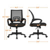 Smile Mart Adjustable Mid Back Mesh Swivel Office Chair with Armrests, Black