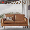 New Leather Sofa Couch 2 Seater Brown Modern in Living Room Office Interior Design - Two Seater Sofa for Home and Office