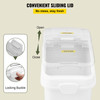 Ingredient Bin with Casters 27 Gallon Food Container Food Storage with Scoop