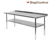Gridmann NSF Stainless Steel Commercial Kitchen Prep & Work Table with Backsplash - 60 in. x 24 in