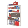 Hyper Tough Chrome Wire 6-Tier 72" H x 47.7" W x 18" D, 3600lb Total Capacity with shelf liners
