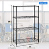 BestOffice 4 Shelf Wire Shelving Metal Large Storage Shelves Heavy Adjustable Utility Commercial Grade Steel Layer Shelf