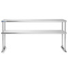 Gridmann NSF Stainless Steel Commercial Kitchen Prep & Work Table Plus 2-Tier Shelf 60 x 12 Inches