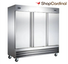 Heavy Duty Commercial 72 cu ft Solid Stainless Steel Reach-In Freezer (3 Door)