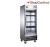 Heavy Duty Commercial 23 cu ft Stainless Steel Glass Door Reach-In Freezer (1 Door)