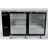 Heavy Duty Commercial Black Back Bar Cooler with 2 glass doors