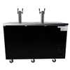 Heavy Duty Commercial 2 Tap Black Beer Dispenser (24" depth 60" length)