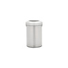 Rubbermaid Refine Stainless Steel Trash Can with Open Lid 16 Gallons Silver