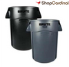 Rubbermaid Commercial Products Waste Container- w- Venting Channels-Handles- 44 Gallon- Black