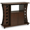 Gymax Rolling Buffet Sideboard Wooden Bar Storage Cabinet w/ Wine Rack & Glass Holder